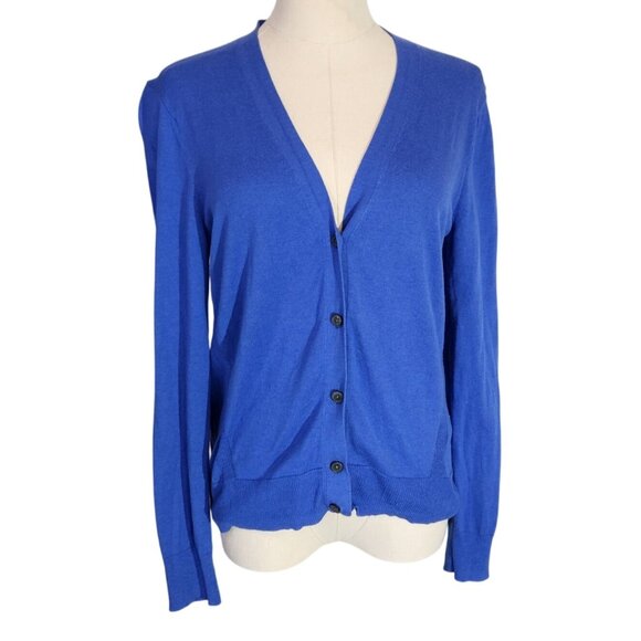 Banana Republic Blue Cotton/Viscose Cardigan Sweater Womens Size M - Picture 5 of 13
